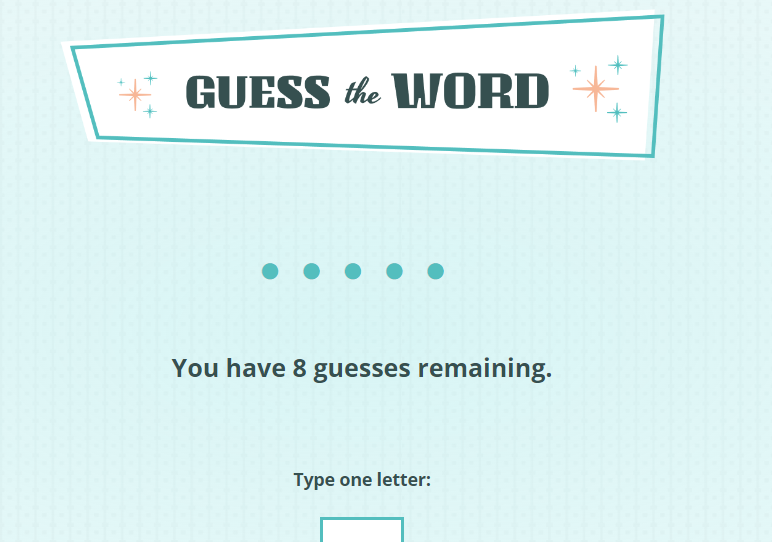 Guess The Word Game
